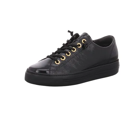 Paul Green Sneaker 4081-598 - Elegante Damen-Schnürhalbschuhe - Damen-Schnürhalbschuhe aus hochwertigem Lackleder mit herausnehmbarer Lederdecksohle, ideal für stilbewusste Frauen.