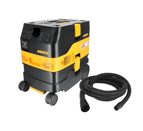 Mirka DEXOS 1217 M AFC mit 4m Schlauch - Effizienter Nass-/Trockensauger - Nass-/Trockensauger mit 4m Schlauch für optimale Flexibilität und starke Saugleistung, ideal für Werkstätten und Bauprojekte.