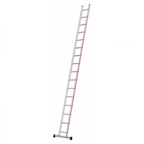 Hymer Sprossenanlegeleiter 16 Sprossen Aluminium - Aluminium Anlegeleiter mit 16 Sprossen, tragbar und ideal für Arbeiten in Höhen bis 5 m, perfekt für Handwerker und Heimwerker.