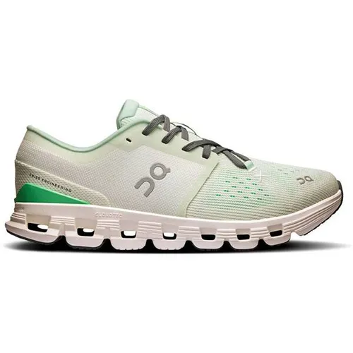 On Cloud X 4 Damen Laufschuhe in grün von On