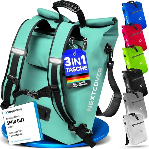 Nextcover 3in1 Fahrradtasche für Gepäckträger von Nextcover