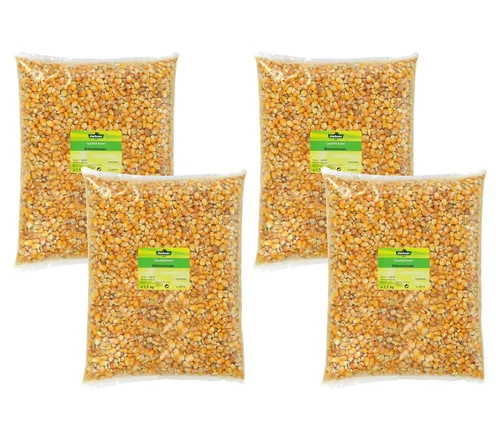 Dehner Hühner- Vogel und Nagerfutter, Körnermais, 4 x 2.5 kg (10 kg) - Hochwertiges Einzelfuttermittel für Hühner, Vögel & Nager, aus reinem Naturprodukt. Ideal für artgerechte Ernährung und hohe Akzeptanz bei Tieren.