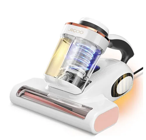 Jigoo Matratzenreinigungsgerät J300 - Matratzensauger mit 500 W Leistung und UV-C Licht, entfernt 99,9 % der Milben und Bakterien für eine allergenfreie Schlafumgebung.