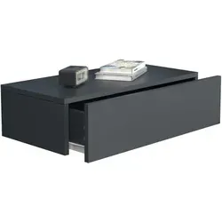 VCM Nachtschrank Usal M 60 cm Anthrazit - Stylischer Nachttisch mit hängender Wandschublade, ideal für kleine Räume. Maße ca. H. 15 x B. 60 x T. 30 cm, bietet praktische Ablage und viel Stauraum.