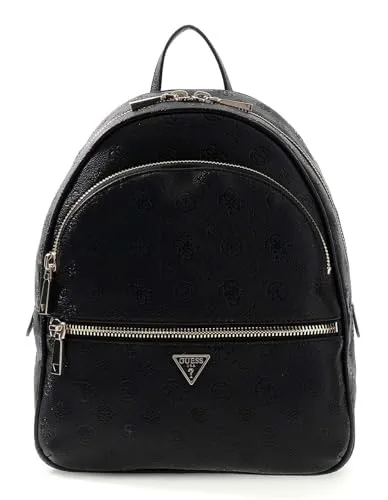 Guess Manhattan II Rucksack - Stylischer GUESS Manhattan II Rucksack in Schwarz, perfekt für den Alltag. Mit geräumigem Hauptfach und verstellbaren Schultergurten bietet er Komfort und Ordnung für unterwegs.