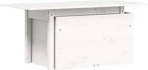 vidaXL Gartentisch Weiß aus Kiefernholz 100x50 cm in weiß von vidaXL