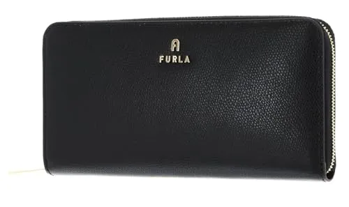 FURLA Camelia Damen Geldbörse aus Leder in Schwarz - WP00322-ARE000-O6000 - Damen-Geldbörse, stilvolles Design und praktische Ausstattung, ideal für den Alltag. Maße: 19,5 x 10 x 2 cm.