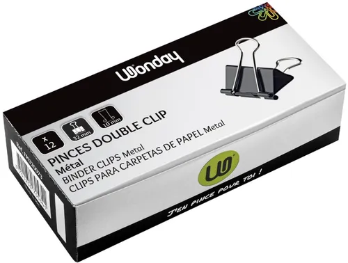 Wonday Foldback-Klammer, (B)25 mm, Klemmweite 8 mm, schwarz 12