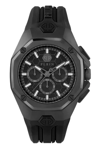 PHILIPP PLEIN Quarzuhr PWTBA0623 - Modischer Chronograph 45mm - Chronograph mit 24-Stunden-Funktion und 5ATM Wasserdichtigkeit, ideal für stilbewusste Herren. Hochwertiges Edelstahl-Gehäuse und elegantes schwarzes Design.