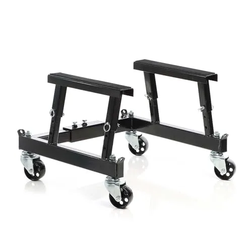 Wiltec Montageständer für Motorrad und ATV - Stabiler Montageständer für Motorräder und ATVs bis 680 kg, höhenverstellbar von 300–380 mm, ideal für Wartungsarbeiten und einfach zu bewegen dank robuster Räder.