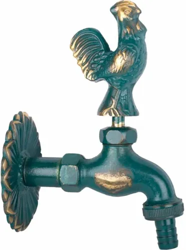 Nostalgie Auslaufventil Hahn patiniert 1/2