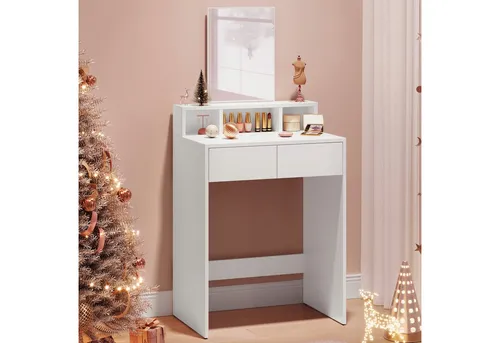 VASAGLE Schminktisch mit großem Spiegel und 2 Schubladen von VASAGLE