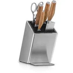 WMF Grand Gourmet Messerblock 6-teilig mit Olivenholzgriff in silber von WMF