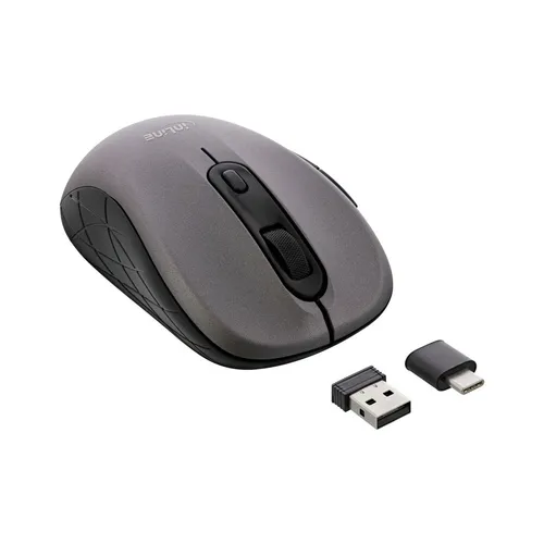 InLine 3-in-1 Maus: Bluetooth & 2.4GHz Funk - Mäuse mit 5 Tasten, optischer Präzision und flexibler Verbindung – ideal für Büro und unterwegs.