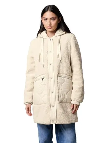 Street One Studio Damen Teddy-Mantel mit Kapuze - Funktionsjacken mit abnehmbarer Kapuze, Softshell-Details und seitlichen Taschen für höchsten Tragekomfort.