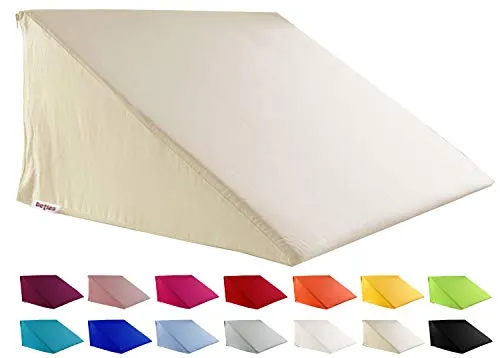 beties - Basic -, Big Comfy Keilkissen Bezug ca. 62x49x30 cm, Kissenhülle 100% Baumwolle in vielen fröhlichen Uni-Farben (Natur)