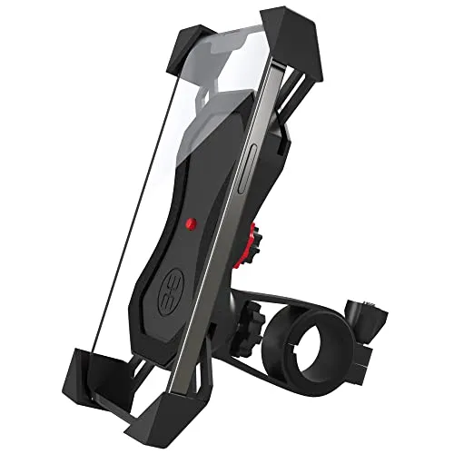 EAZY CASE Universal Fahrradhalterung für Smartphones zur Montage an Fahrradlenker, größenverstellbar und 360° drehbar für 3,5 bis 6,5 Zoll Handys, perfekt für Radtouren