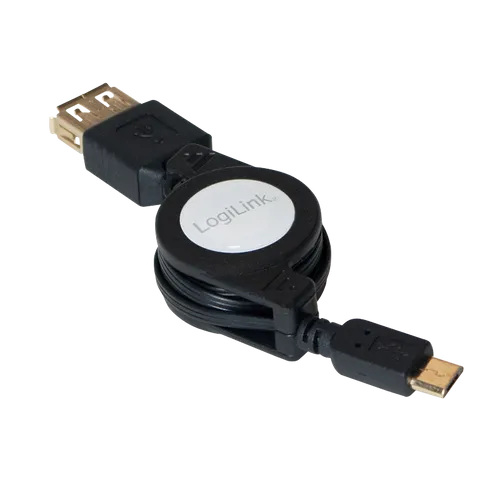 LogiLink USB OTG Kabel Adapter Ausziehbar Micro USB > USB AA0069