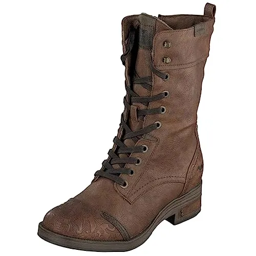 MUSTANG Damen Hohe Stiefel in Braun (Cognac 307), Größe 37 EU - Stylische hohe Stiefel mit verstellbarer Schaftweite und praktischem Reißverschluss. Ideal für einen modischen Auftritt bei jedem Anlass.
