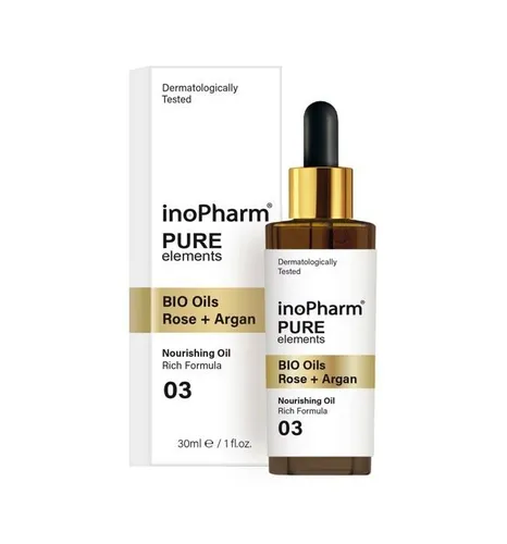inoPharm Pure Elements Face Serum with Organic Rose and Argan Oil 30ml
