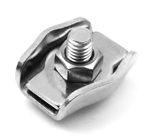 Design61 10x Simplexklemmen Simplex Seilklemmen 4mm Drahtseilklemme Edelstahl Rostfrei Drahtseilverbinder Stahlseil klemmen