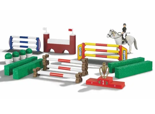 Bruder Großer Pferde-Springparcours mit Reiterin Pferd 62530 Reiten Pferde-Stall