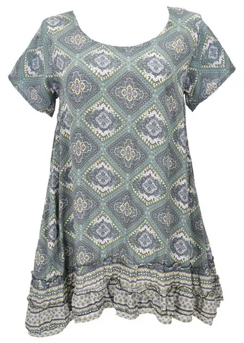 Guru-Shop Midikleid Boho Strandkleid in Salbei von Guru-Shop