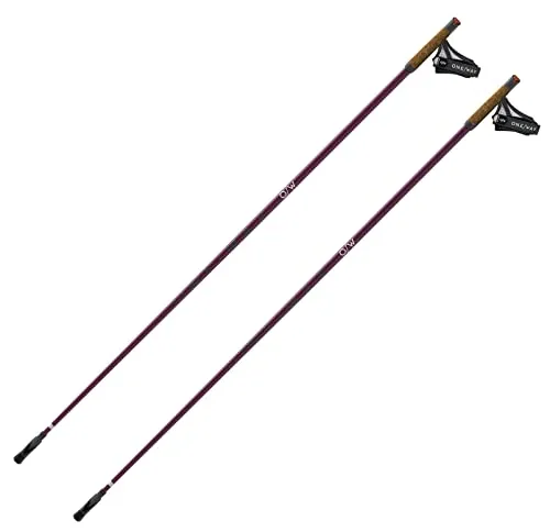 Nordic Walking Stöcke OneWay Team 4 Mag BlackBerry 110cm Carbon Wanderstöcke Trekking