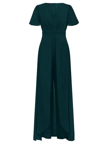 APART Chiffonoverall mit Brust Pads, dunkelgrün, 46 in grün von APART Fashion