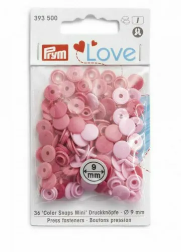 Produktbild Prym Color Snaps ø 9 mm Rosa Pink Mix Druckknöpfe Mini 393500 36