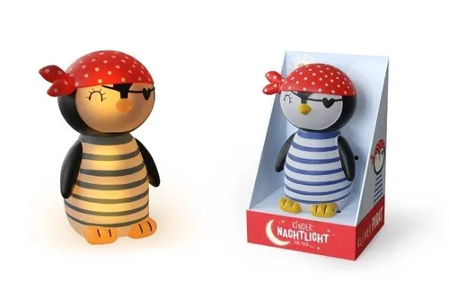 LED KINDER NACHTLICHT LAMPE PIRAT PINGUIN VON LA VIDA NEU OVP