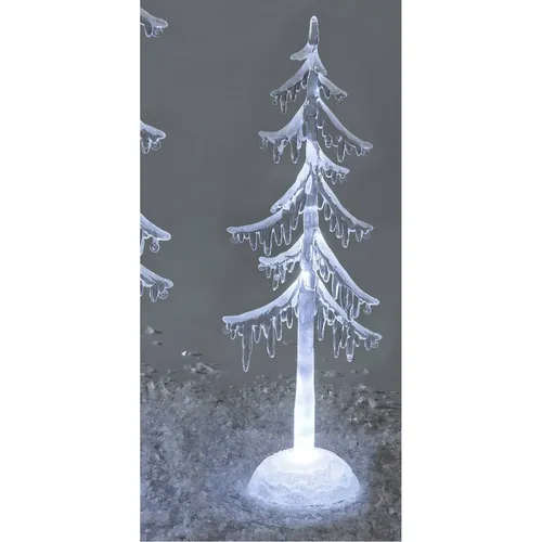 LED Dekoobjekt Baum 25cm mit Licht und Timer von Formano - Stylisches Dekoobjekt in Baumform aus transparentem Acryl, ideal für stimmungsvolle Akzente in Ihrem Zuhause. Inklusive Timer für automatisches Ein- und Ausschalten.