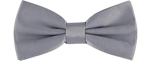 Ladeheid Fliege Kinder Jungen mit einstellbarem Band für Anzug festlich Kinderfliege Mode für Jungs MJ (10cm x 5cm) (10cm x 5cm, Grau)