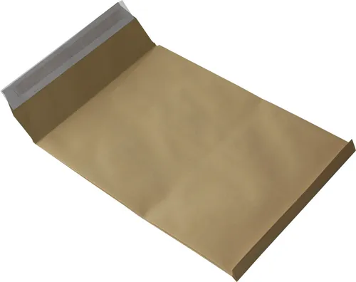 St. B4 Faltenversandtaschen braun Falte 20 mm Kuvert 130 gr. Briefumschläge 50