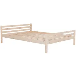Doppelbett 140er Nadine - Kinderzimmermöbel aus massiver Kiefer, elegant und langlebig. Ideal für ein gemütliches Schlafzimmer mit hoher Stabilität und einem zeitlosen Design.