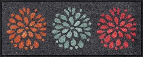 Salonloewe Fußmatte Fireworks 030x075 cm - Fußmatte aus 100% Polyamid, waschbar und rutschfest, ideal für Innen- und Außenbereiche – pflegeleicht und strapazierfähig.