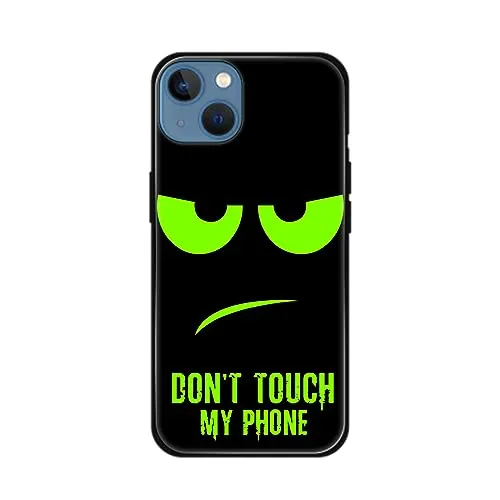König Design Handyhülle Kompatibel mit Apple iPhone 13 mini Hülle TPU Eckenschutz Stoßfest Dünn Kratzfest Schutzhülle - Dont Touch My Phone Grün