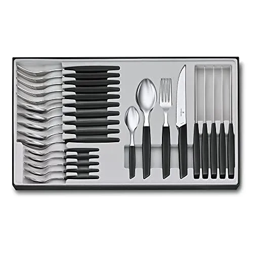 Victorinox Swiss Modern 24 Stück Besteck Set - Elegantes Besteckset für stilvolle Tischdekoration, ideal für besondere Anlässe und den täglichen Gebrauch.