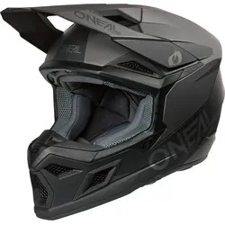 ONeal 3SRS Solid S26 Motocrosshelm XXL - Matt Schwarz/Dunkelgrau - Motorradhelm mit innovativer IPX® ACells-Technologie für maximalen Aufprallschutz und ECE 22.06 Zertifizierung. Ideal für sichere und komfortable Racing-Sessions.
