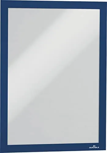 Durable Info-Rahmen Duraframe (A4, selbstklebend mit Magnetverschluss) 1 Stück, dunkelblau, 489907
