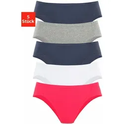PETITE FLEUR Damen Bikinislip 5er-Pack - Bequem und Basic - Funktionsunterwäsche im 5er-Pack aus hochelastischer Pikee-Qualität für optimalen Tragekomfort mit flachen Abschlüssen.