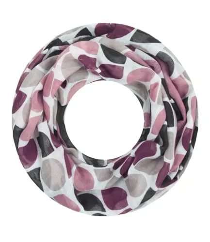 Majea Loop Schal Damen Schlauchschal - modischer Halstuch in Weinrot - Schals für Damen, aus 100% Viskose, super weich und fluffig, perfekt für jeden Anlass. Maße 180cm x 90cm, maschinenwaschbar für einfache Pflege.