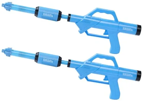 Produktbild PEARL Spritzpistole Wasser: 2er-Set Wasserpistolen mit PET-Flaschen-Anschluss (Riesen Wasserpistole, Wassersprühpistole, XXL)