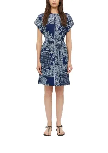 s.Oliver Strukturiertes Jersey-Kleid im Relaxed Fit in blau von s.Oliver