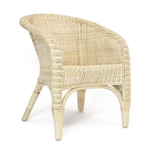 Dekoleidenschaft Rattansessel Luxus handgefertigt - Lounge- & Cocktailsessel mit hoher Rückenlehne, handgefertigt aus robustem Rattan, ideal für Wintergarten oder Balkon, bietet hohen Sitzkomfort und Langlebigkeit.