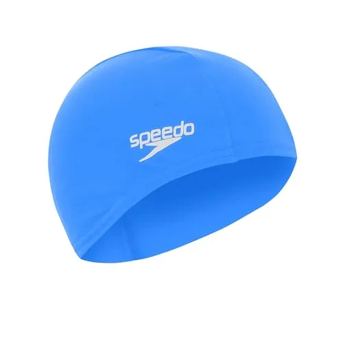 Speedo Unisex Kinder Polyester-Badekappe | Kinder Trainingsausrüstung, Blau, Einheitsgröße