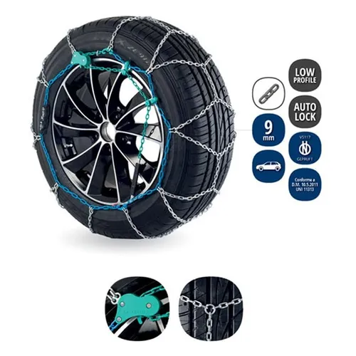 Schneeketten Veriga PC9 130 COMPACT für PKW, Metall, einfache Montage