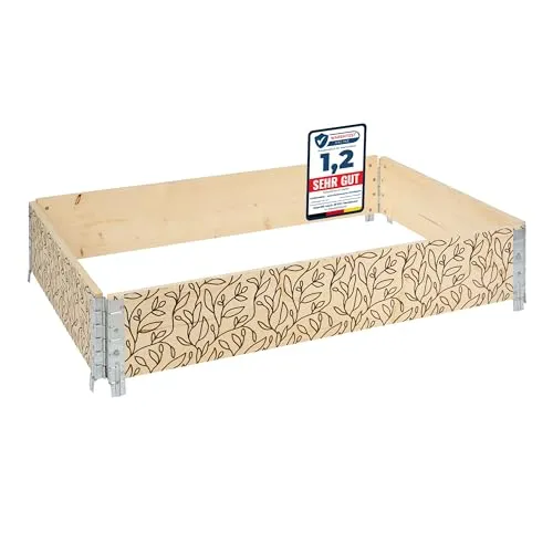 Garronda Hochbeet-Profil Holzaufsatzrahmen 120x80cm mit kreativen Prints