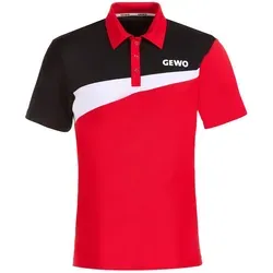 Gewo Poloshirt Fondi – Sportliches Tischtennis Trikot für Herren in Rot/Schwarz