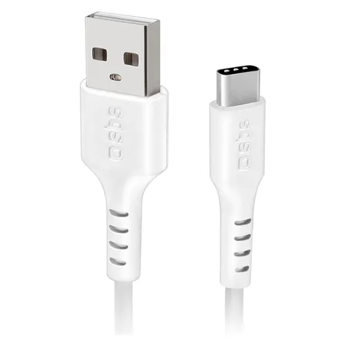 SBS TECABLEMICROC15W USB Kabel 1,5 m USB 2.0 USB A USB C Weiss (1.50 m, USB 2.0) (TECABLEMICROC15W)
